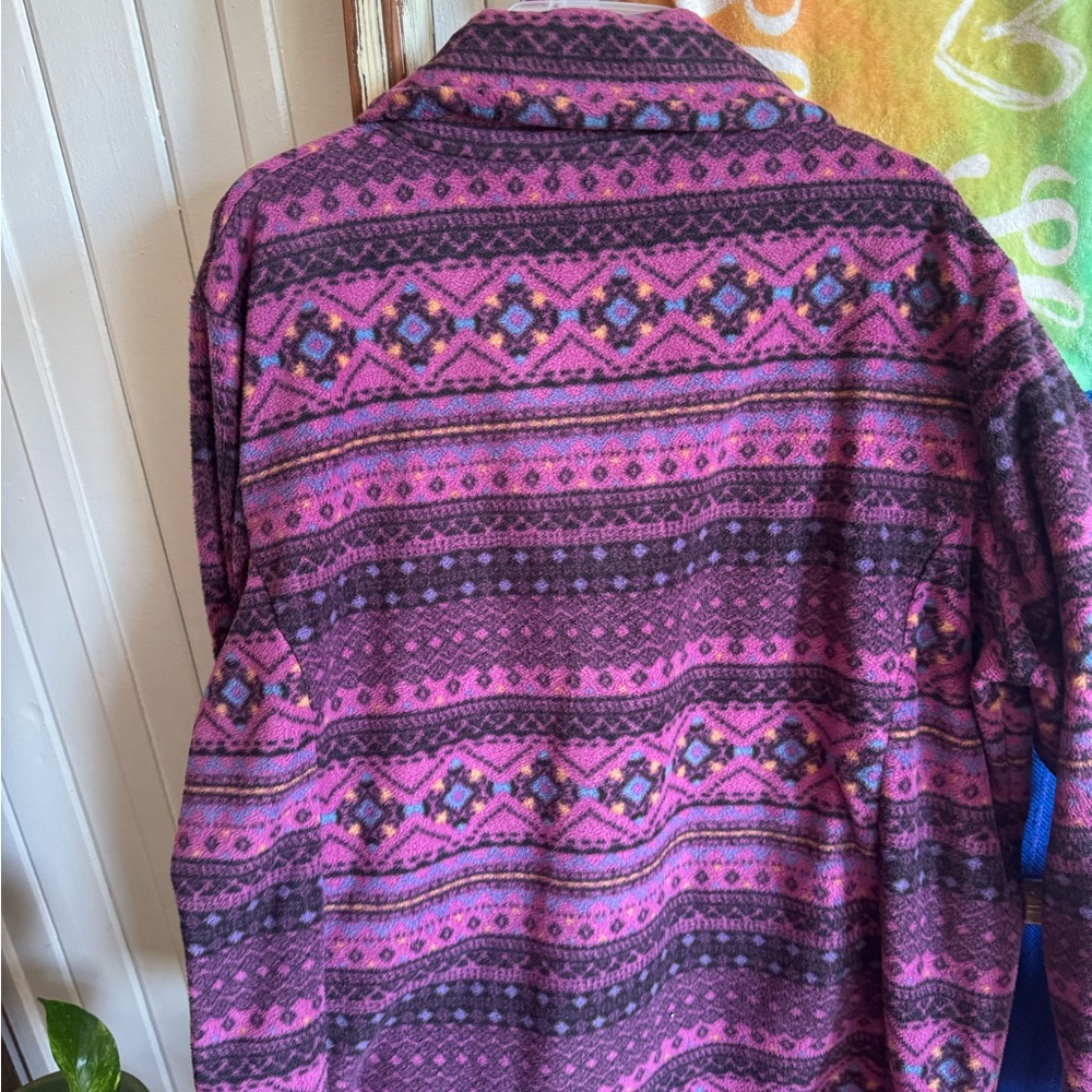 Pink And Purple Patterned Pullover - image 5